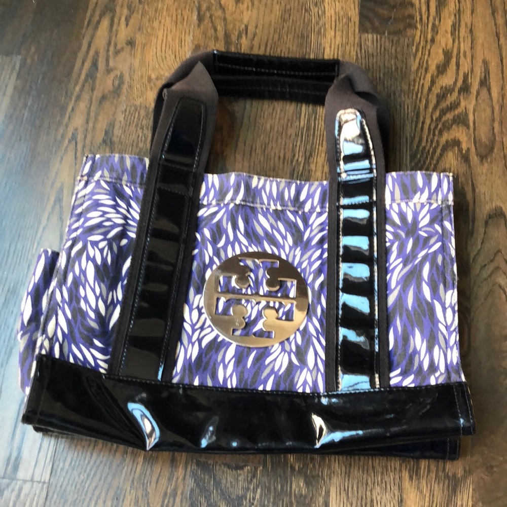Tory Burch purple and black purse